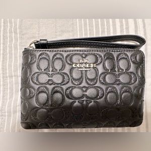 Coach black wristlet